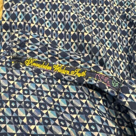 Robert Graham Octavian Classic Fit Button Down Shirt - Blue XL - Picture 9 of 11